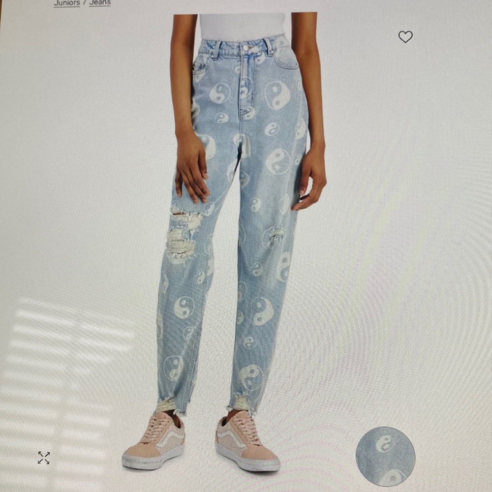 Tinseltown ripped ting tans print light wash jeans